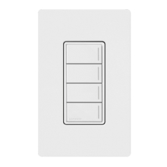 LUTRON RADIORA 3 SUNNATA RF HYBRID KEYPAD - 4 BUTTON - WHITE>