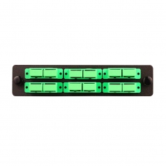 Plate (green), SM/APC (OS2), Duplex SC, 12-fiber>